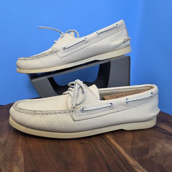 Sperry Mens Top-Sider A/O Boat Shoes Men’s 10M Ice 2-Eye Deck Sailing #0195149 - Picture 2 of 11
